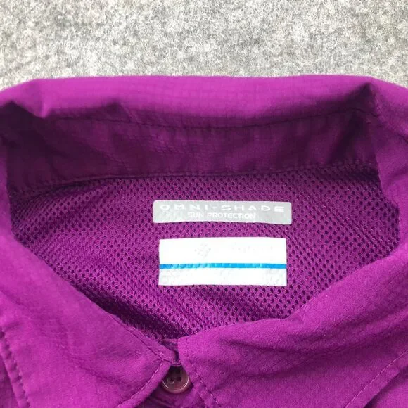 Columbia Shirt Womens XS Purple Short Sleeve Vented Fishing Outdoors PFG * - Picture 9 of 15